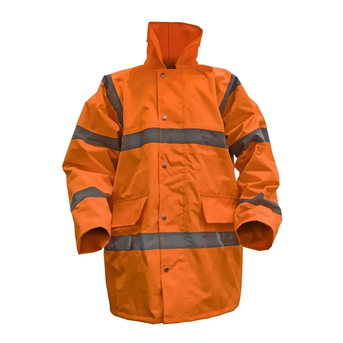 Worksafe By Sealey Hi-Vis Orange Motorway Jacket With Quilted Lining - Large 1