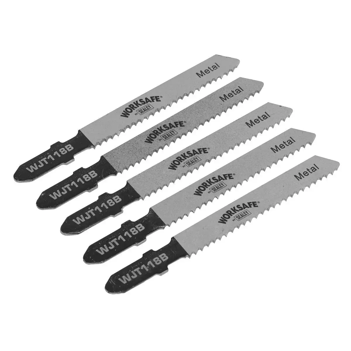 Worksafe By Sealey Jigsaw Blade Metal 55Mm 12Tpi - Pack Of 5 1