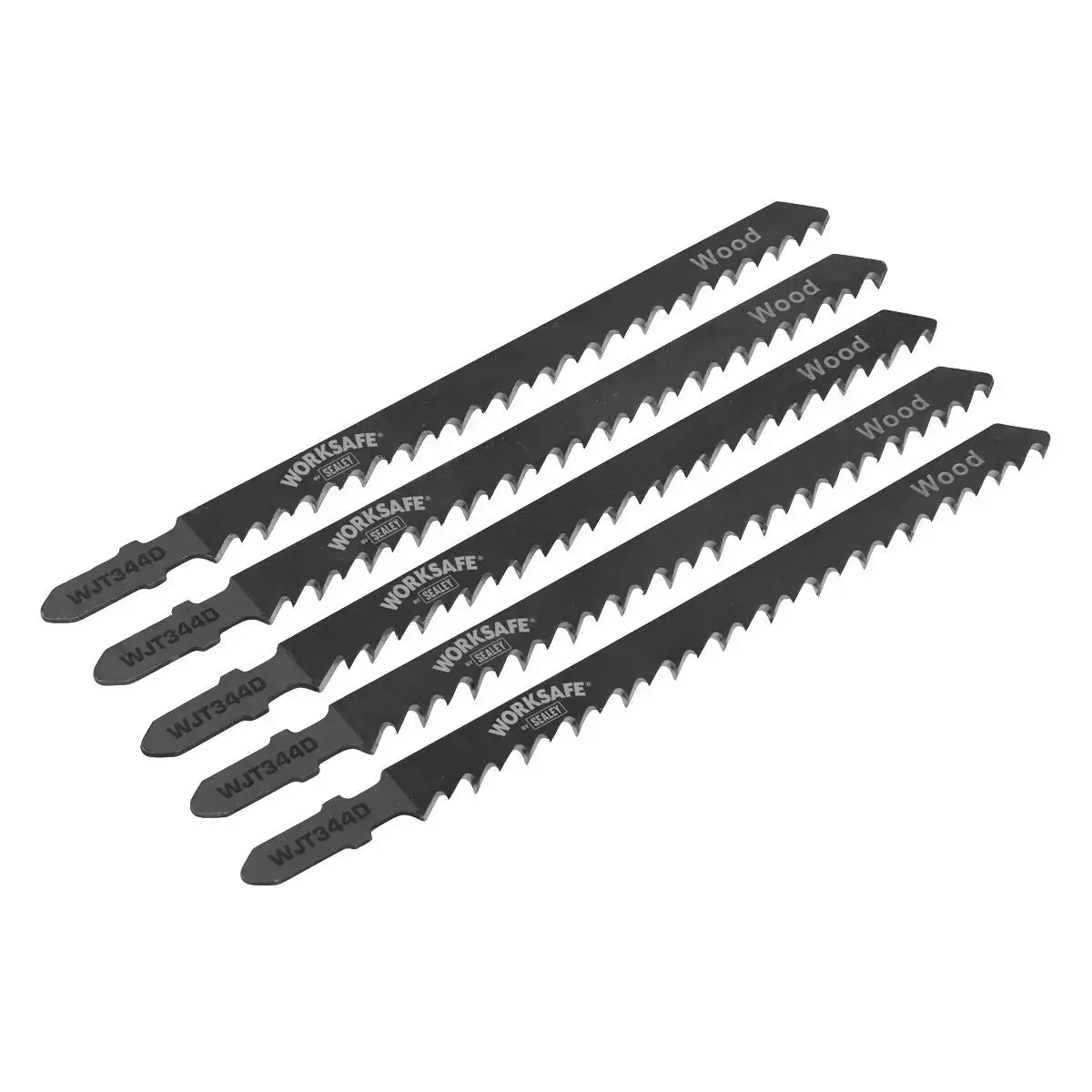 Worksafe By Sealey Jigsaw Blade Wood 105Mm 6Tpi - Pack Of 5 1
