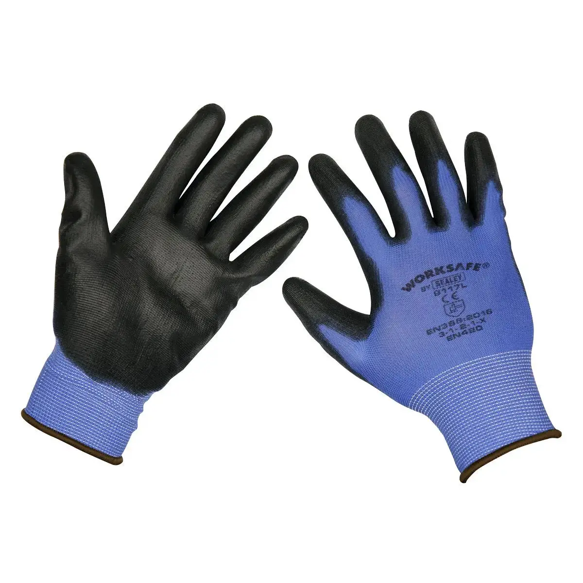 Worksafe By Sealey Lightweight Precision Grip Gloves (Large) - Pack Of 12 Pairs 1