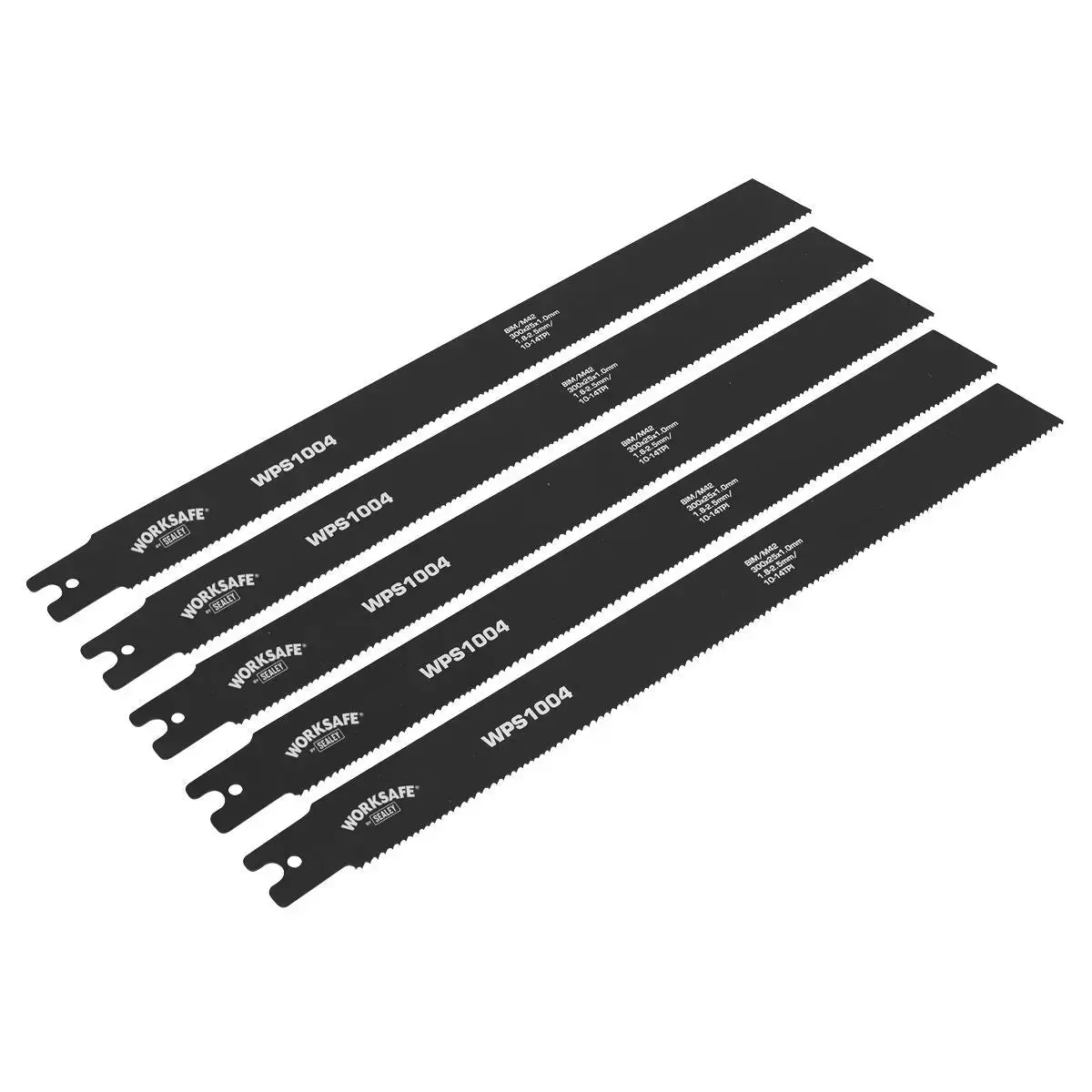 Worksafe By Sealey Pipe Saw Blade 300 X 25 X 1Mm 10-14Tpi - Pack Of 5 1