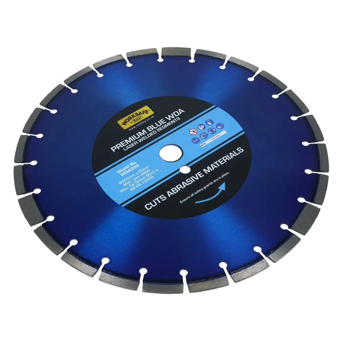 Worksafe By Sealey Premium Blue Wda Diamond Blade Ø350 X 25Mm 1