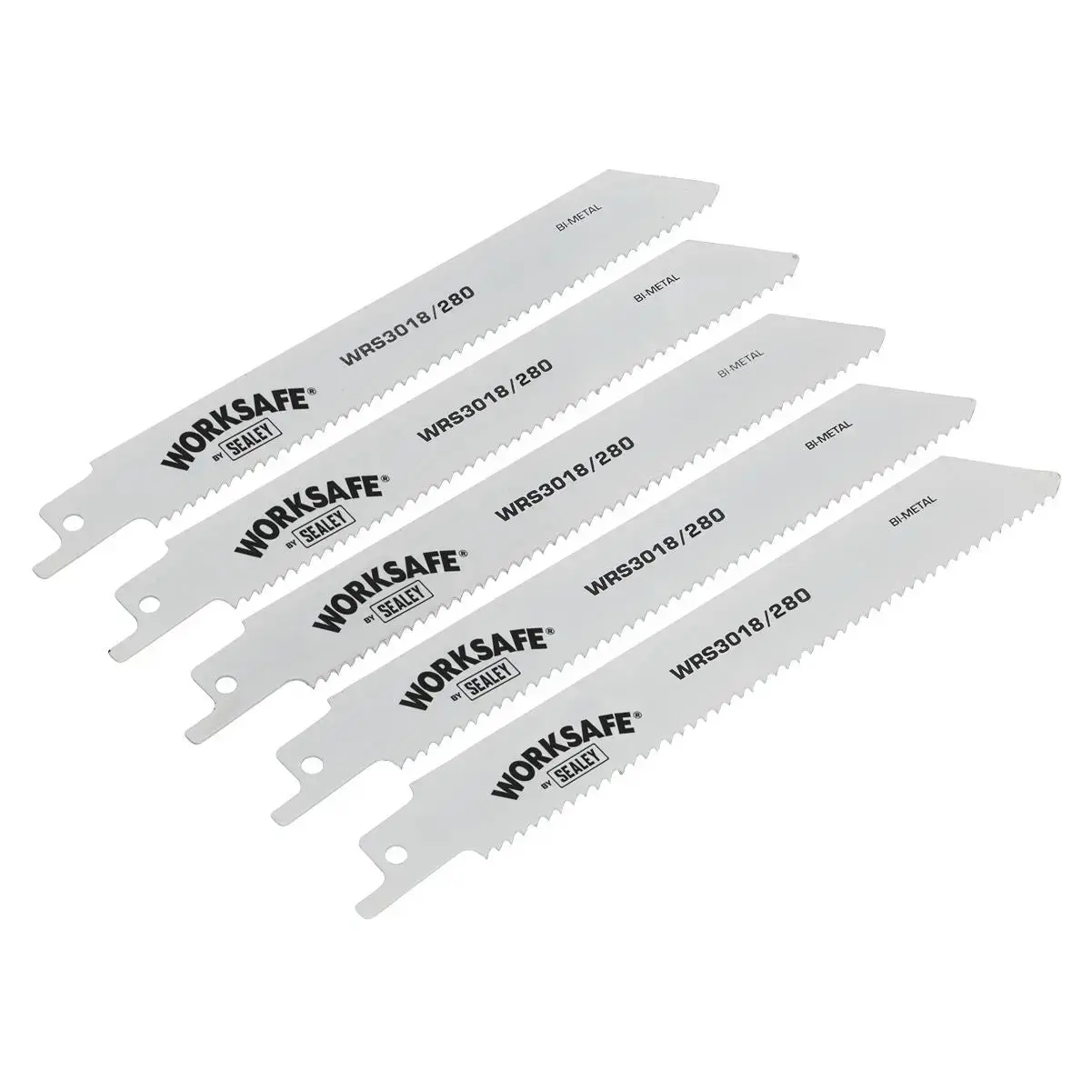 Worksafe By Sealey Reciprocating Saw Blade 280Mm 10Tpi - Pack Of 5 1