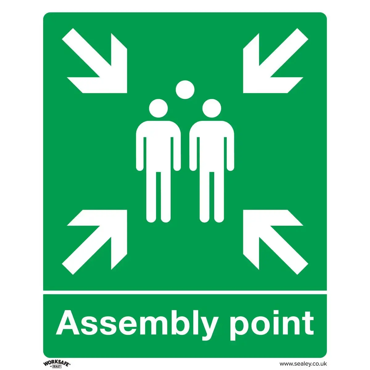 Worksafe By Sealey Safe Conditions Safety Sign - Assembly Point - Rigid Plastic 1