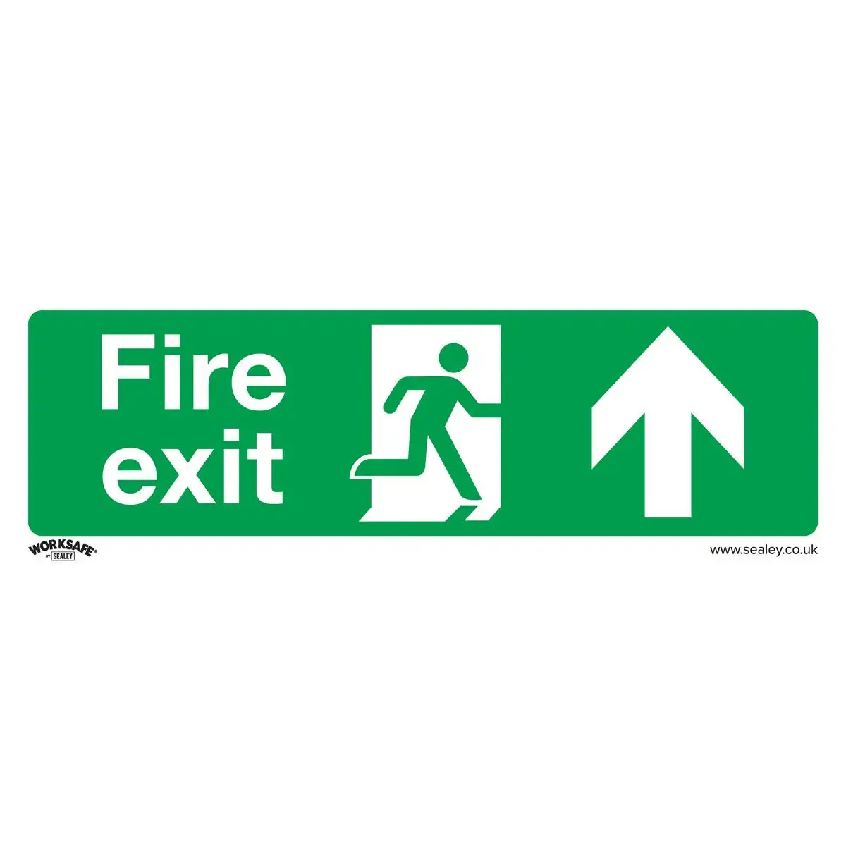 Worksafe By Sealey Safe Conditions Safety Sign - Fire Exit (Up) - Rigid Plastic 1
