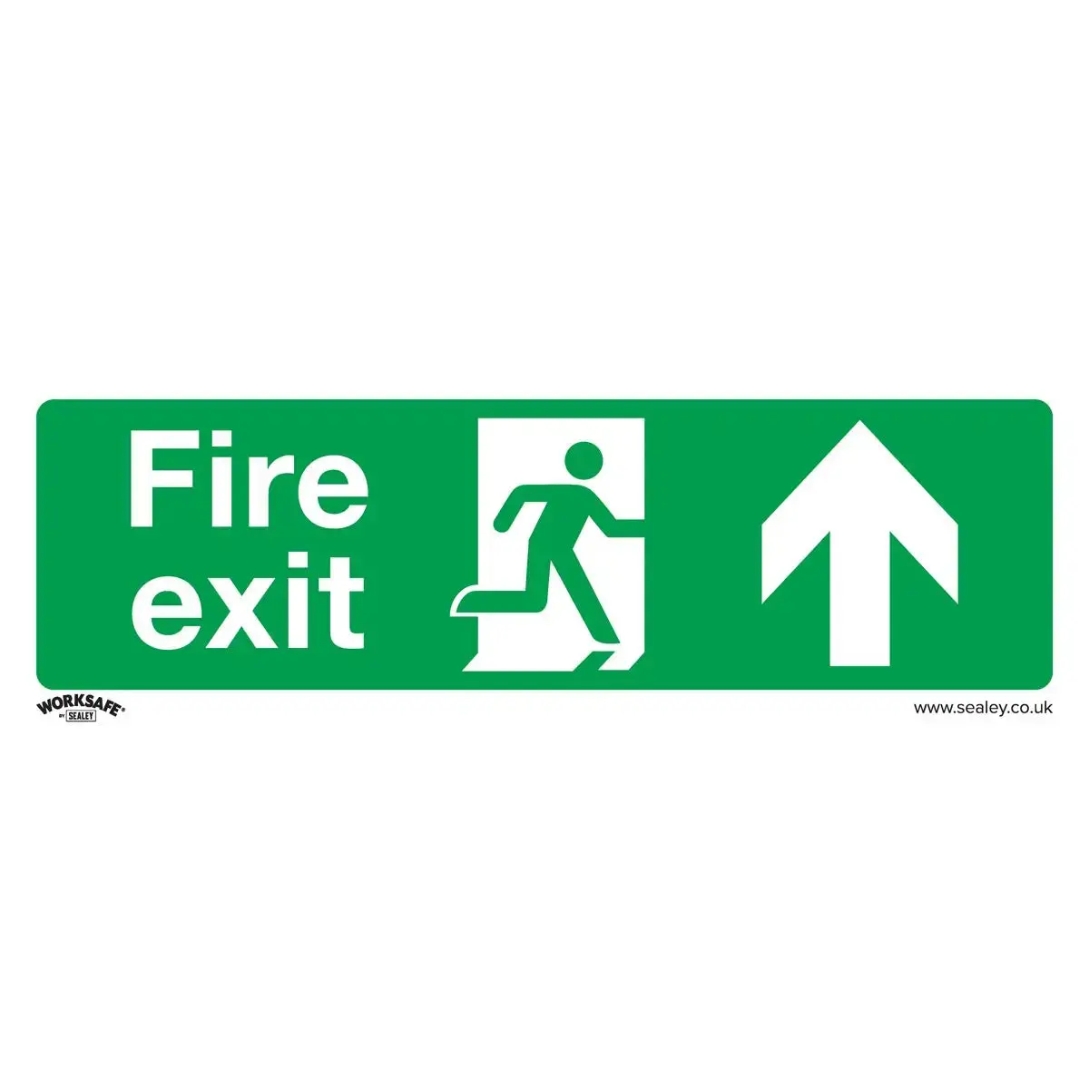Worksafe By Sealey Safe Conditions Safety Sign - Fire Exit (Up) - Self-Adhesive Vinyl 1