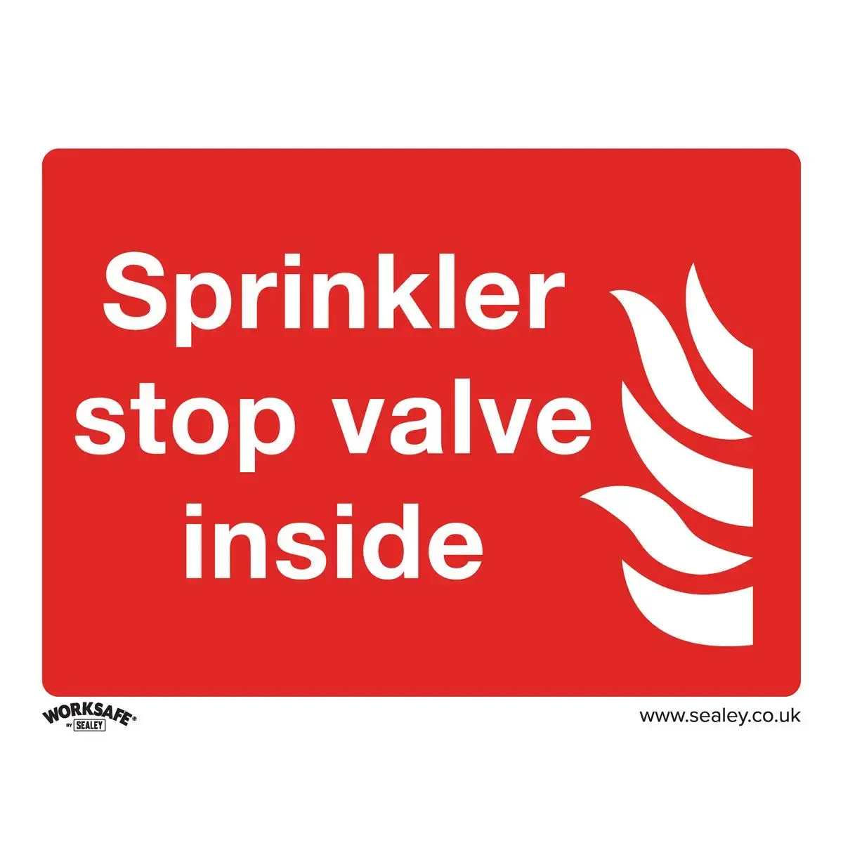 Worksafe By Sealey Safe Conditions Safety Sign - Sprinkler Stop Valve - Self-Adhesive Vinyl 1