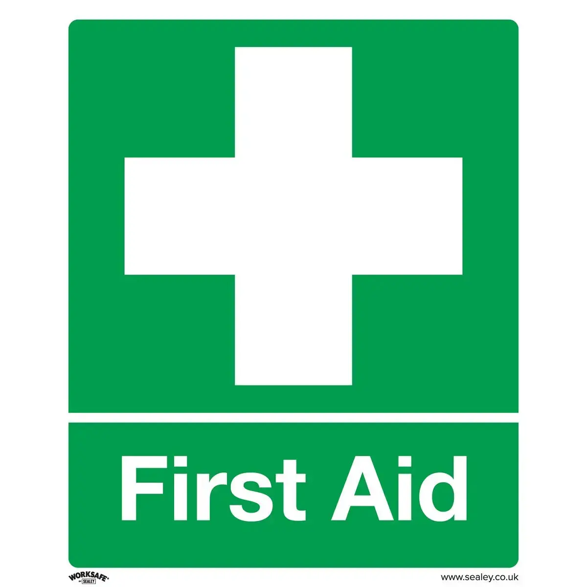 Worksafe By Sealey Safety Sign - First Aid - Self-Adhesive Vinyl 1