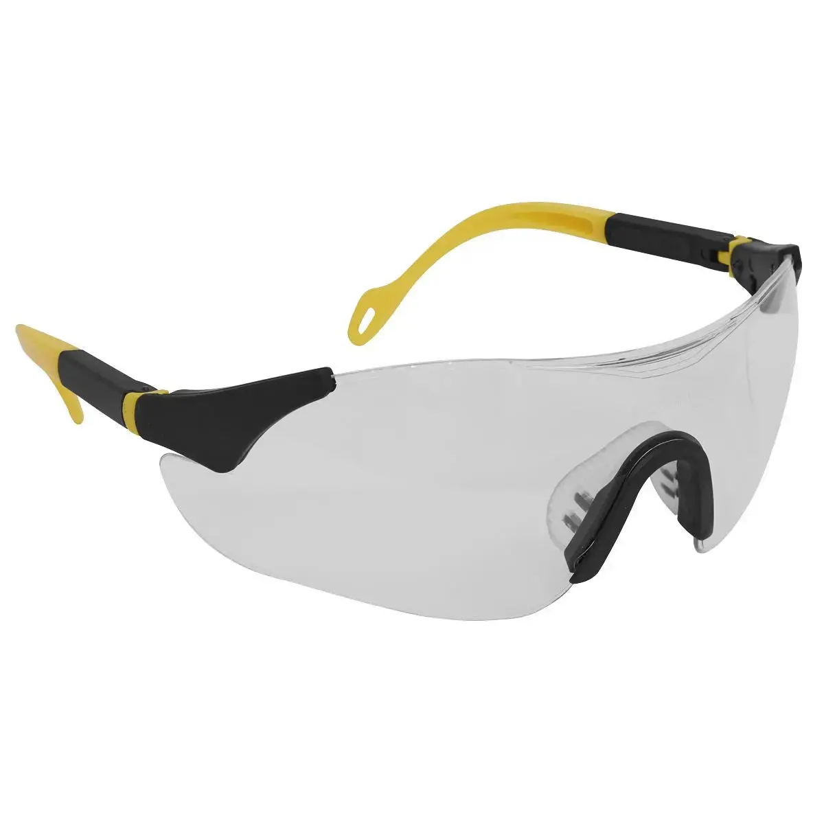 Worksafe By Sealey Sports Style Clear Safety Glasses With Adjustable Arms 1