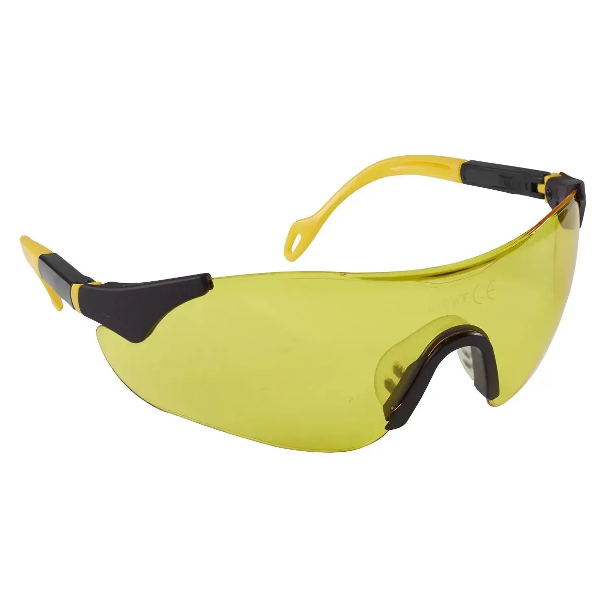 Worksafe By Sealey Sports Style High-Vision Safety Glasses With Adjustable Arms 1