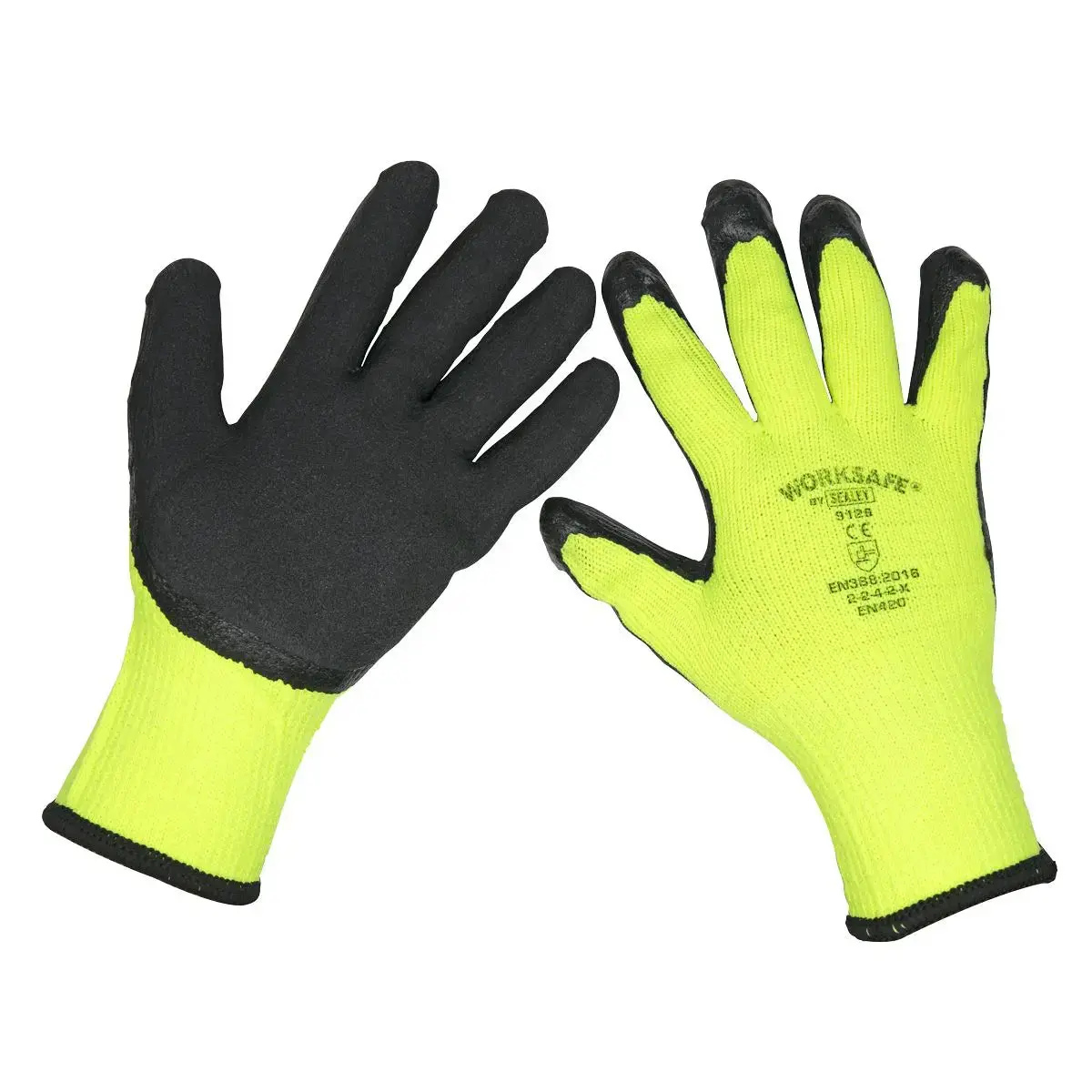 Worksafe By Sealey Thermal Super Grip Gloves (Large) - Pack Of 6 Pairs 1