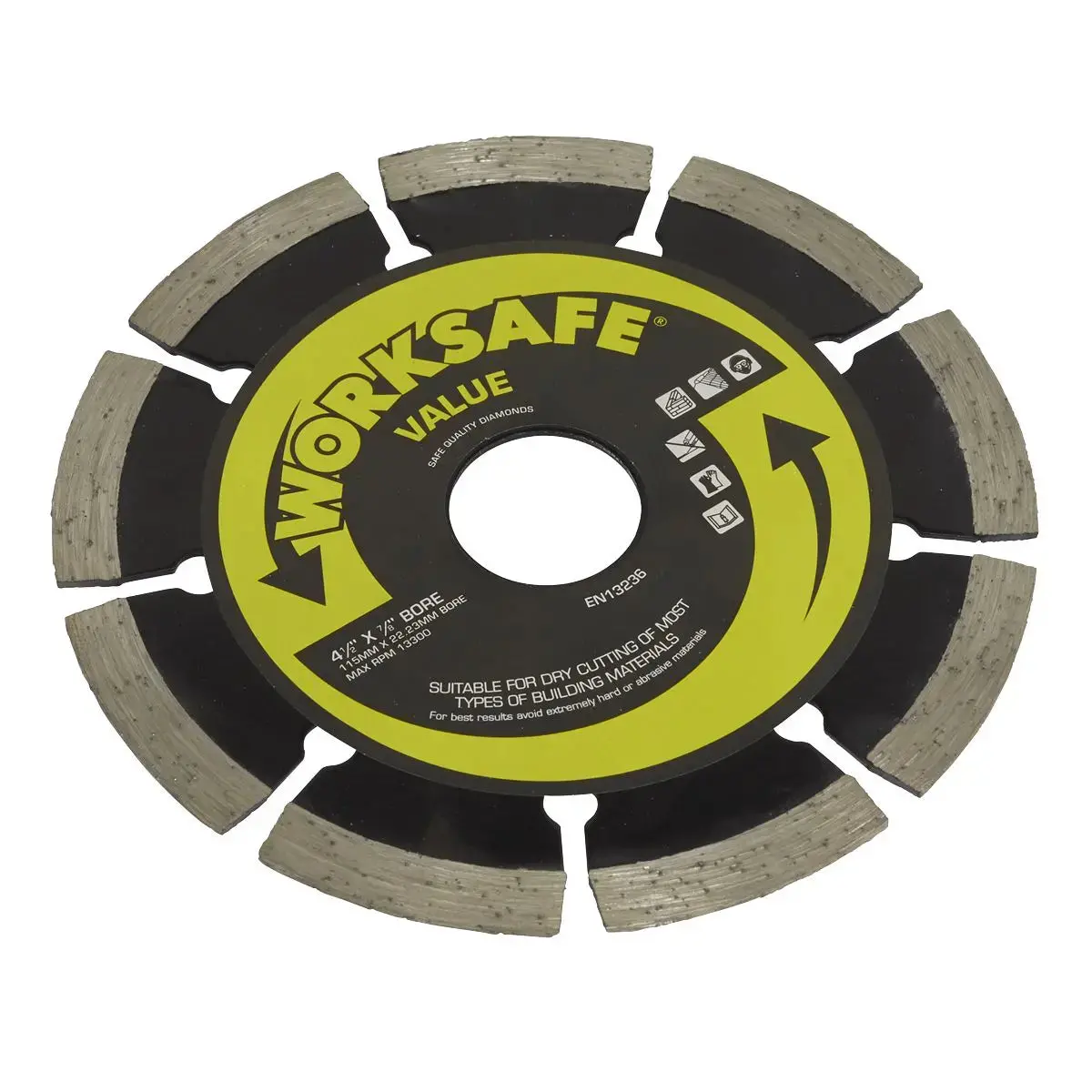 Worksafe By Sealey Value Diamond Cutting Blade 115Mm X 22Mm 1