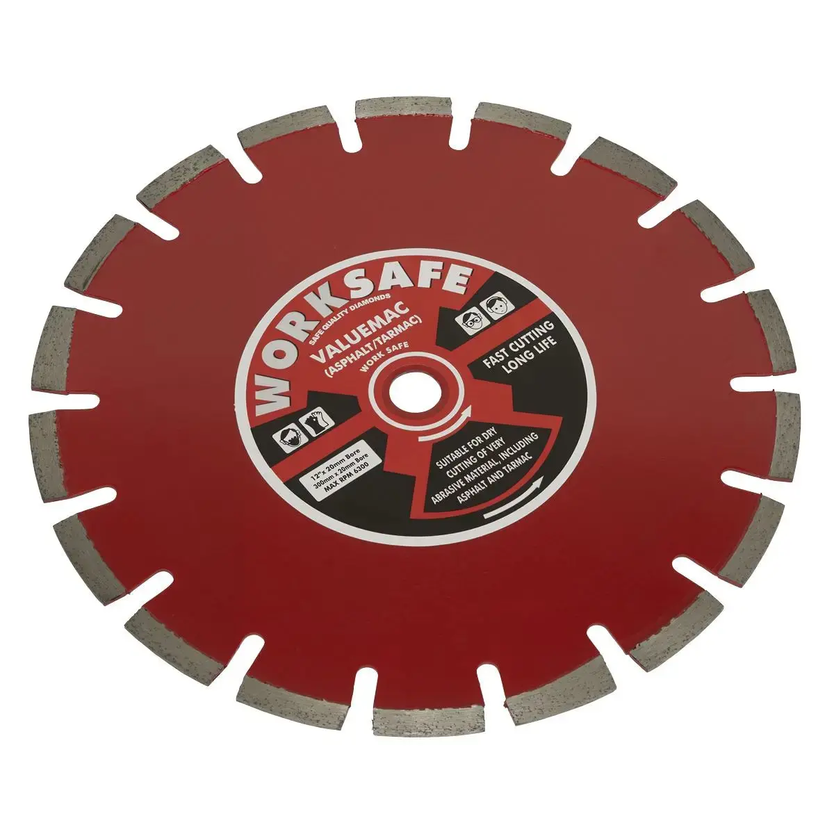 Worksafe By Sealey Valuemac Diamond Blade Ø300 X Ø20mm 1