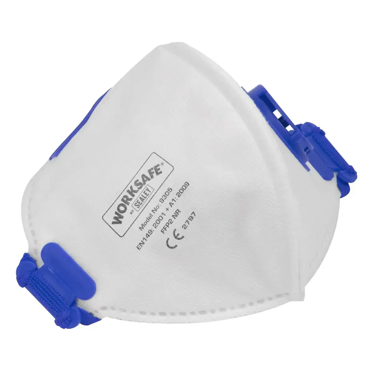 Worksafe By Sealey Valved Fold Flat Mask Ffp2 - Pack Of 10 1