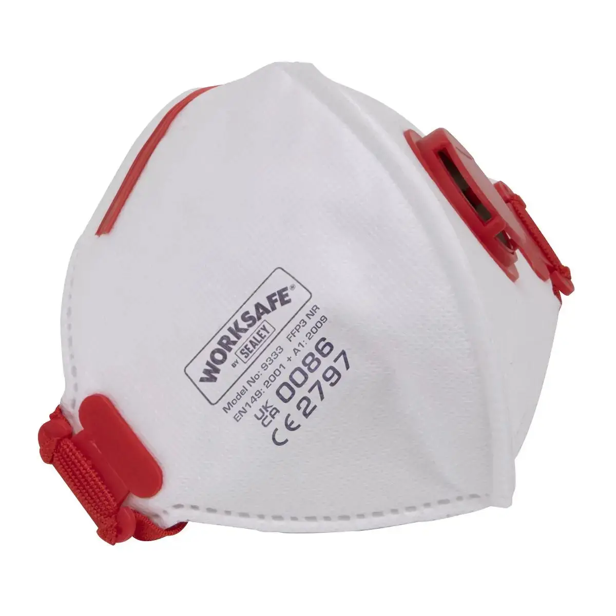 Worksafe By Sealey Valved Fold Flat Mask Ffp3 - Pack Of 10 1