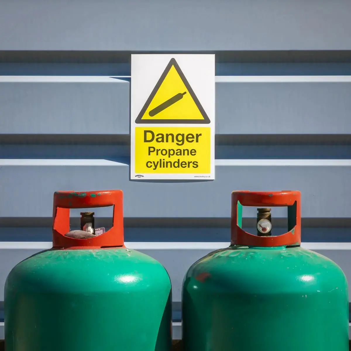 Worksafe By Sealey Warning Safety Sign - Danger Propane Cylinders - Rigid Plastic 2