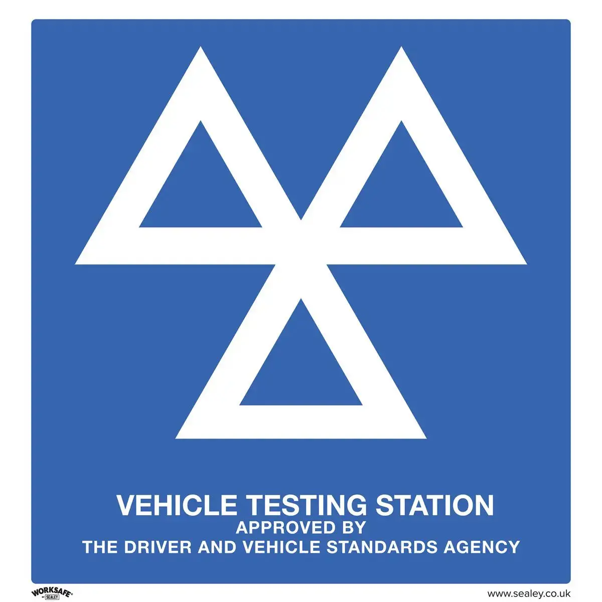 Worksafe By Sealey Warning Safety Sign - Mot Testing Station - Rigid Plastic 1