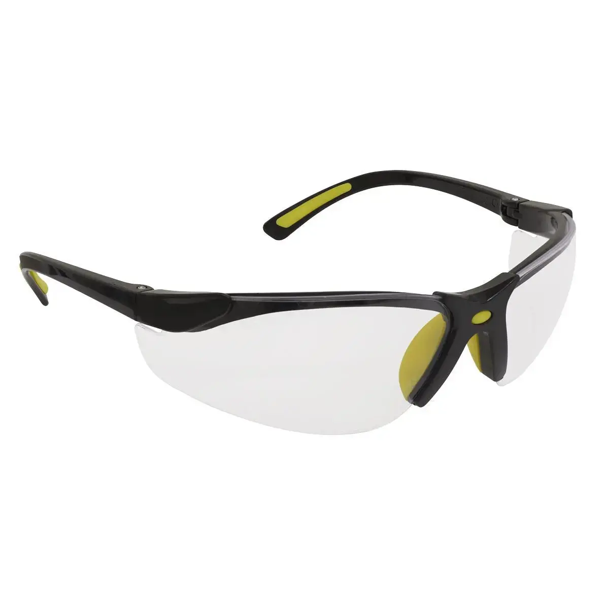 Worksafe By Sealey Zante Style Clear Safety Glasses With Flexi Arms 1