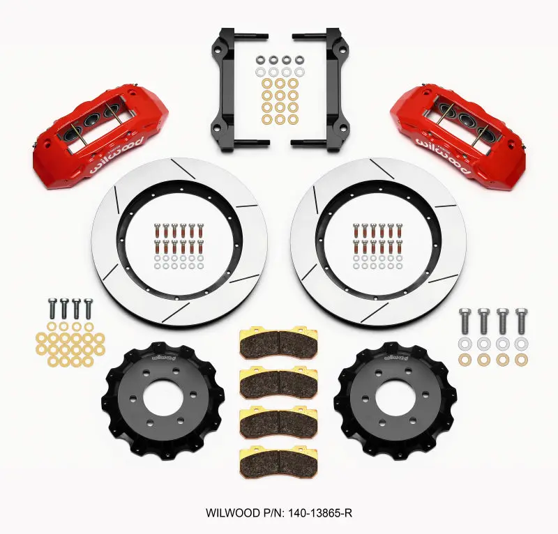 Wilwood Tx6R Front Brake Kit – 15.5-Inch Rotors, Red Calipers, Fits 2010+ Ford F-150 (6-Lug) 1