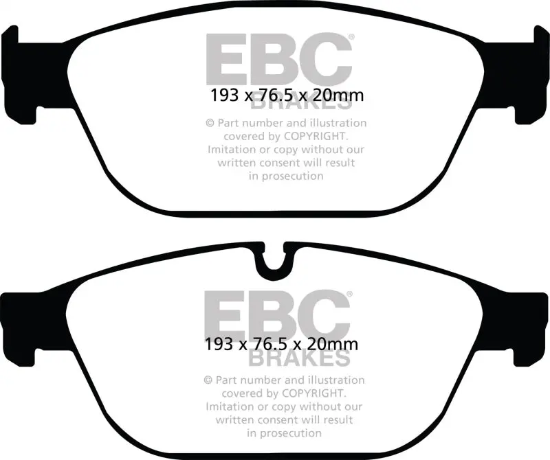 Ebc Redstuff High-Performance Front Brake Pads For 2011–2012 Audi A8 Quattro 3.0L Supercharged 1
