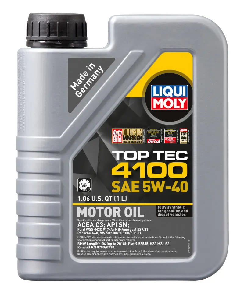 Liqui Moly Top Tec 4100 5W-40 Full Synthetic Motor Oil (1 Liter Bottle) 1