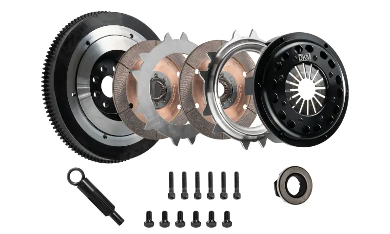Dkm Ceramic Twin-Disc Clutch Kit With Flywheel — For Vw Beetle, Golf, Gti, Jetta & Passat (1.8L/2.0L 5-Speed) 1