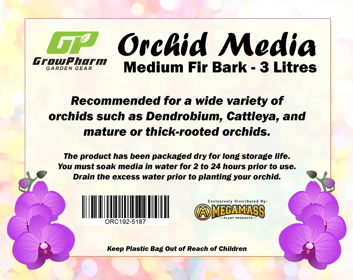Grow Pharm Medium Fir Bark Orchid Media 3L 1