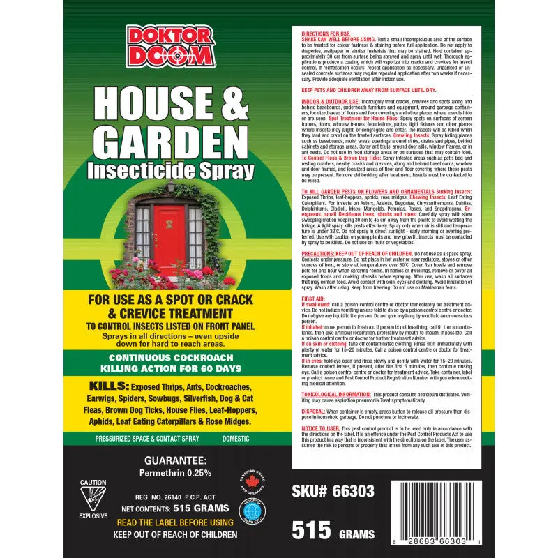 Doktor Doom House & Garden Insecticide Spray 1