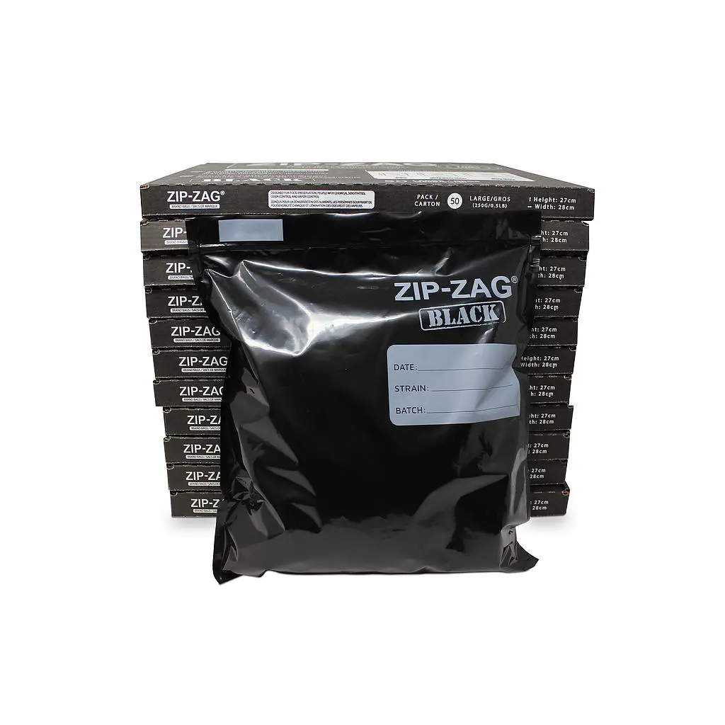 Zip Zag Bags Black Lg 50Pk 1