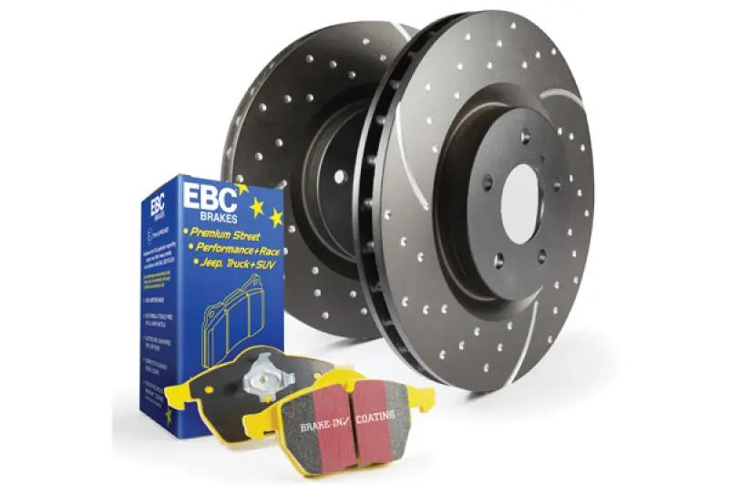 Ebc Yellowstuff Performance Brake Pad And Grooved Rotor Kit (S5 Series) 1