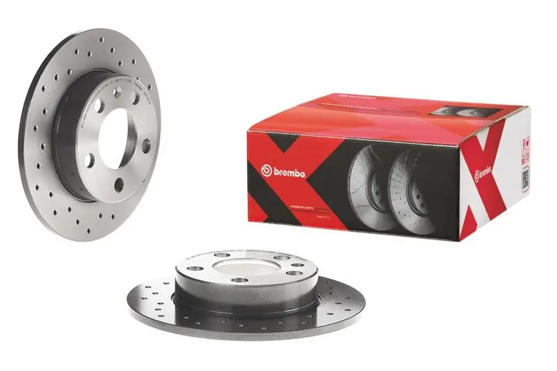 Brembo Premium Xtra Cross-Drilled Front Rotors For 2014–2016 Bmw 228I & 228I Xdrive 1