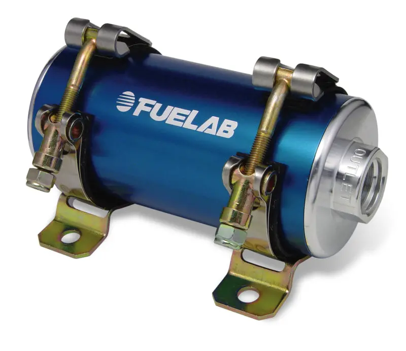 Fuelab Prodigy High-Flow In-Line Fuel Pump – 1800 Hp Capacity, Blue Anodized 1