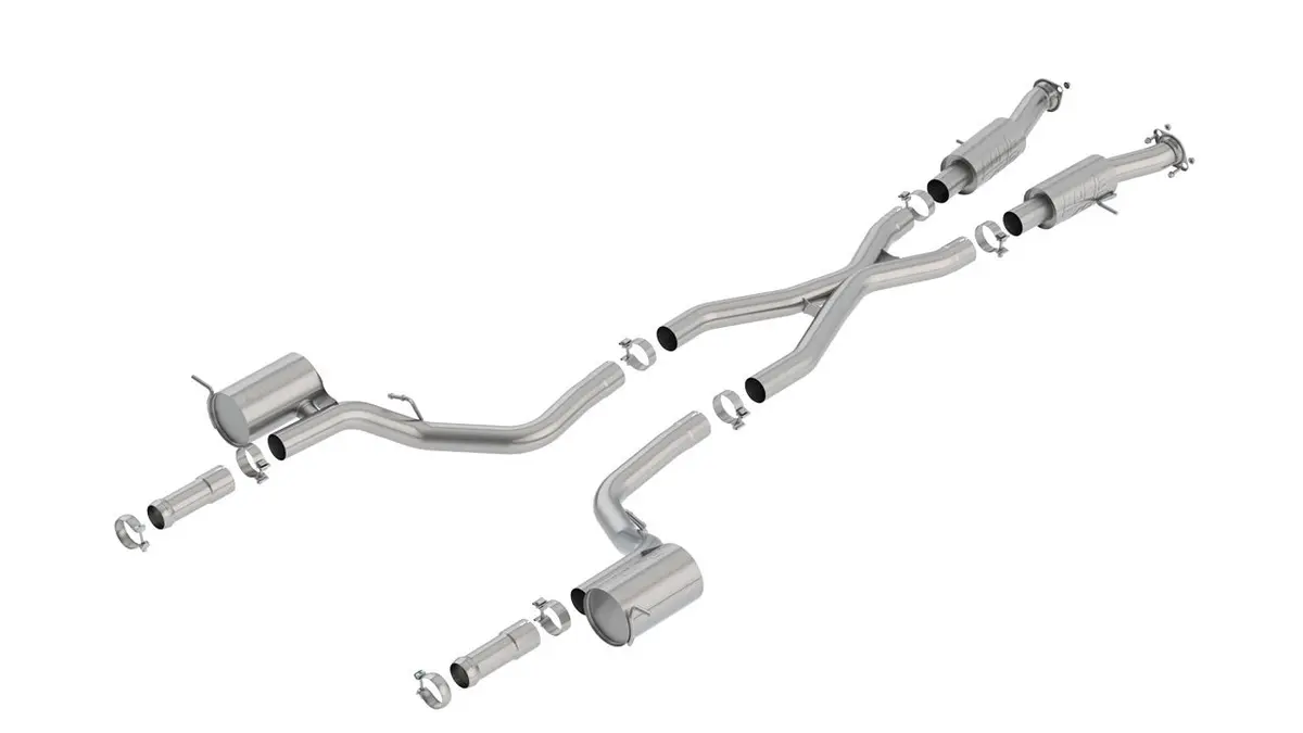 Borla Atak Cat-Back Exhaust System – 3-Inch Stainless Steel, Fits 2018–2024 Jeep Grand Cherokee Trackhawk 6.2L V8 1