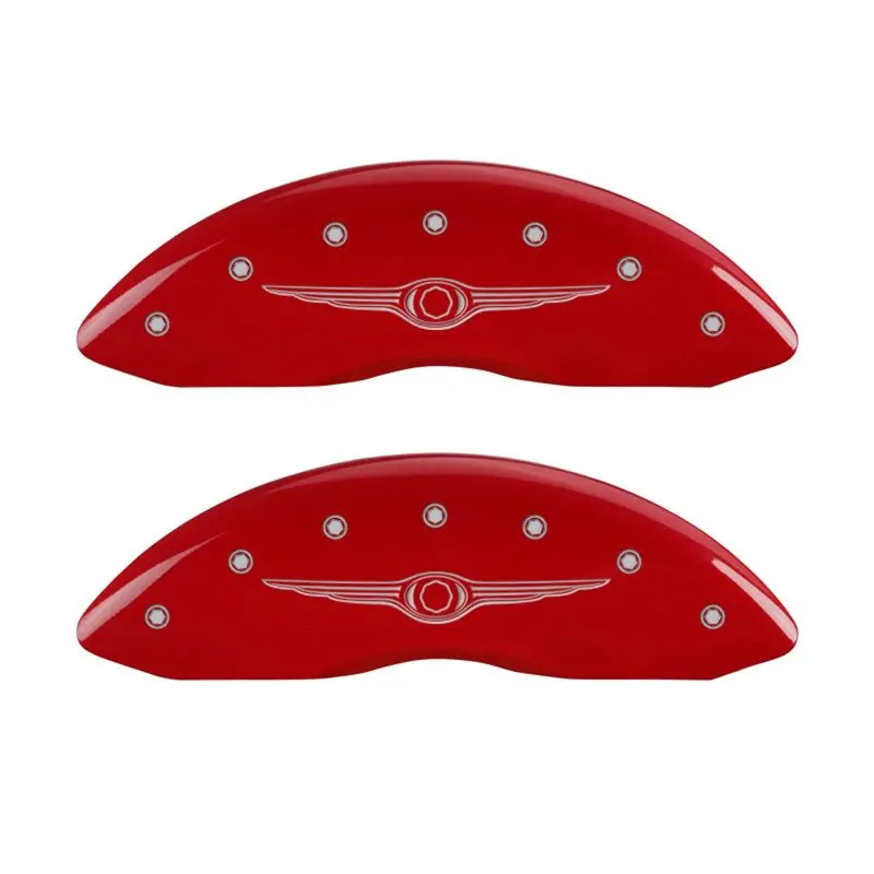 Mgp Chrysler Wing-Style Caliper Covers – Red Finish With Silver Embellishments 1