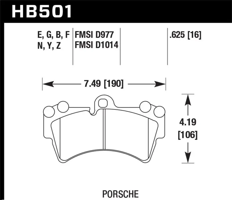 Hawk Hps Premium Front Brake Pads For 2007–2014 Audi Q7 5.0L 1
