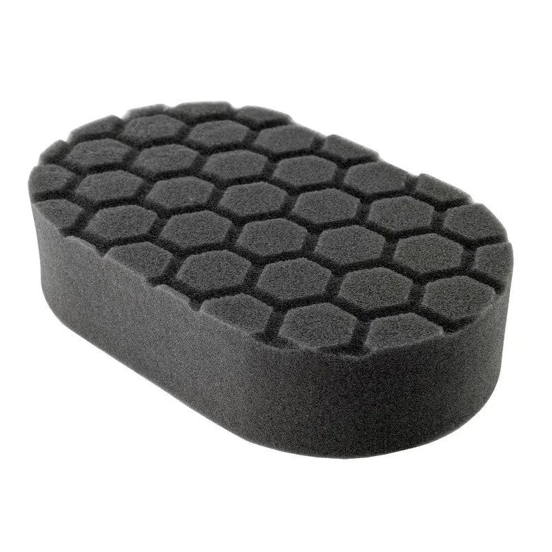 Chemical Guys Hex-Logic Black Finishing Hand Applicator Pad (3" × 6" × 1") 1