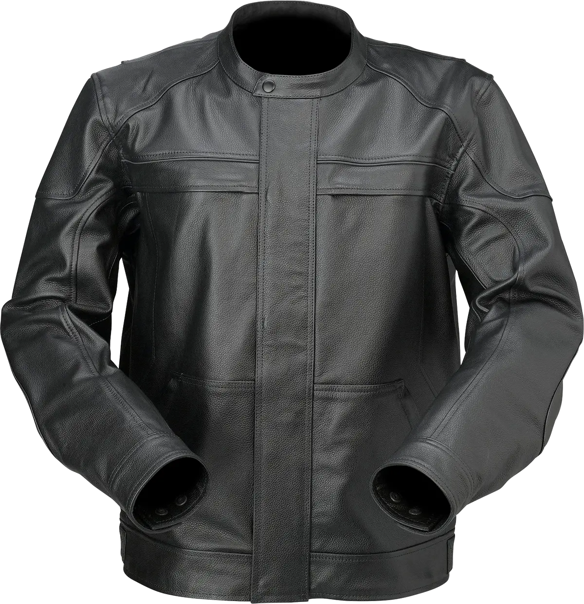 Z1R Justifier Premium Leather Motorcycle Jacket — Matte Black, Size 3Xl (Model 2810-3917) 1