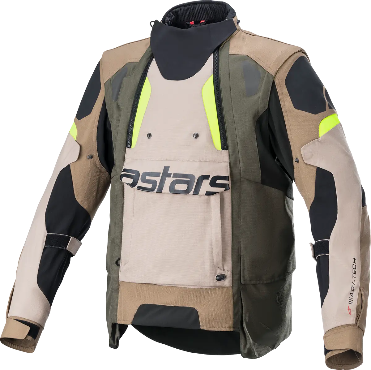 Alpinestars Halo Drystar Waterproof Riding Jacket – Black/Sand/Yellow, Size Small (3204822-865-S) 1