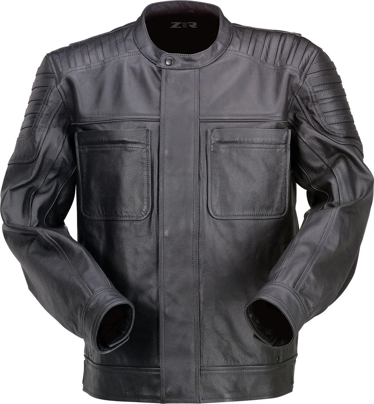 Z1R Widower Premium Leather Motorcycle Jacket – Black, Size Large (Style 2810-3971) 1