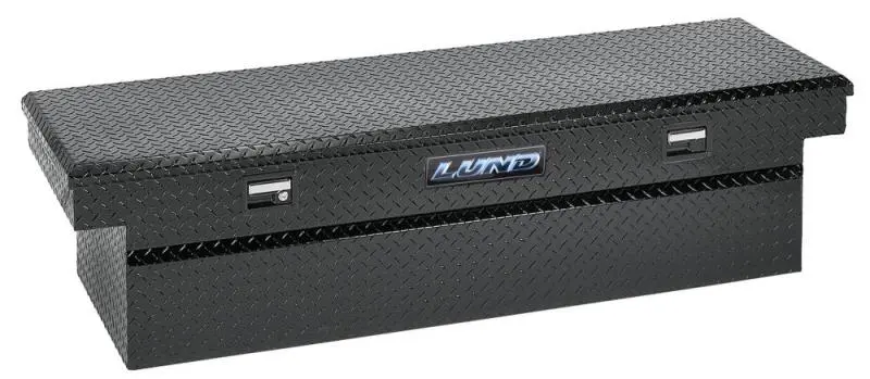 Lund Universal Aluminum Cross-Bed Toolbox – Single Lid, Heavy-Duty, 28" Length, Matte Black 1
