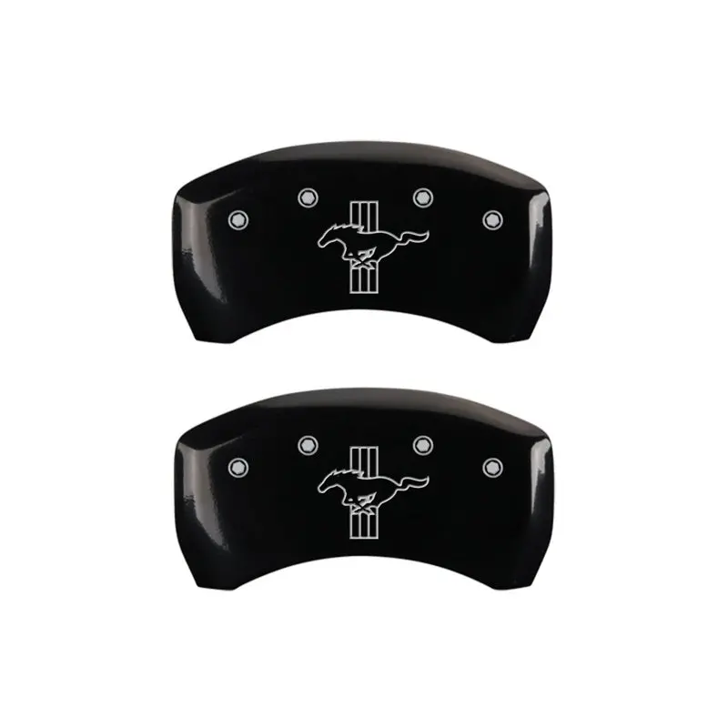 Mgp Engraved Rear Caliper Covers – 2-Piece Set, Black W/ Silver Detail (2015+ Models) 1