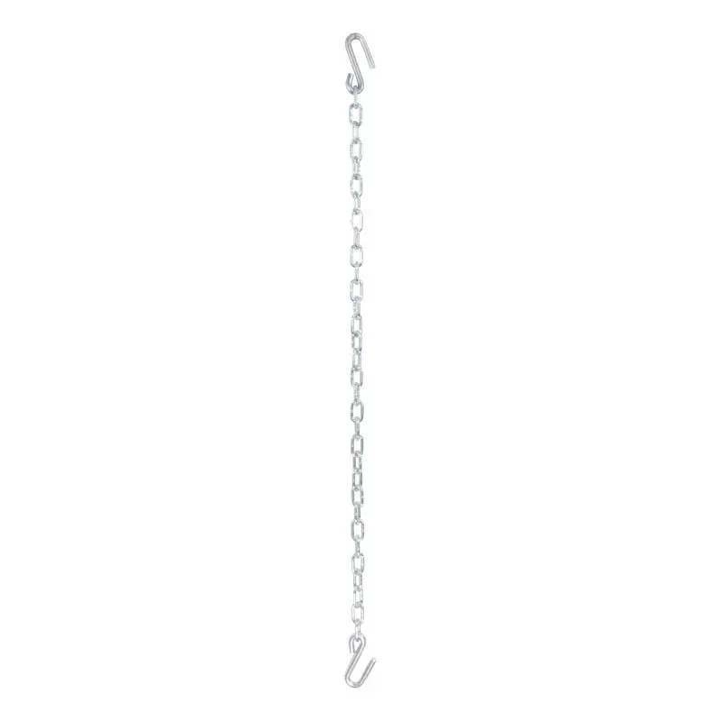 Curt 48In Safety Chain W/2 S-Hooks (5000Lbs Clear Zinc) 1