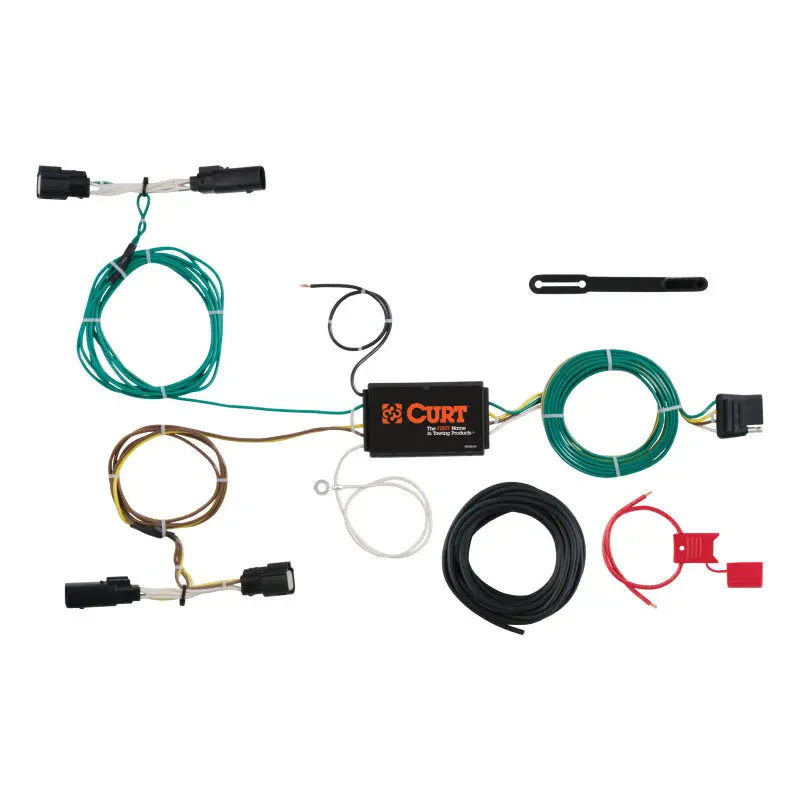 Curt Custom Wiring Harness For 2015–2018 Ford Edge – 4-Way Flat Trailer Connector Output 1