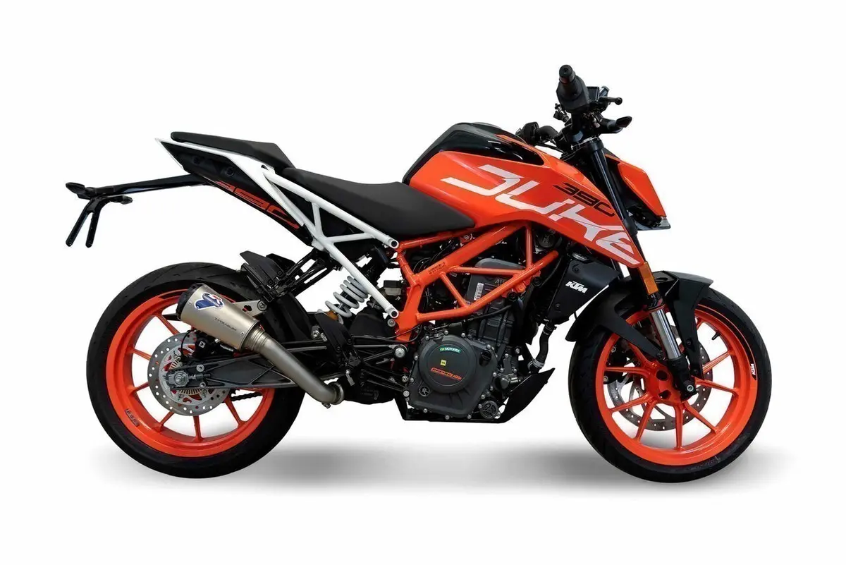 Termignoni So-02 Titanium Slip-On Exhaust With Black Aluminum Tip For 2017–2019 Ktm 390 Duke 1