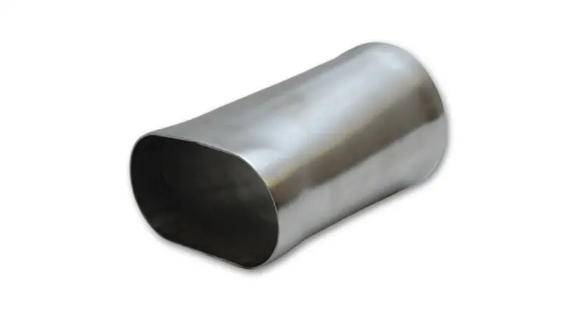 Vibrant Stainless Steel Oval-To-Round Exhaust Transition Adapter — 3.5-Inch Nominal Oval × 3.5-Inch Round, 6-Inch Length, T304 Grade 1