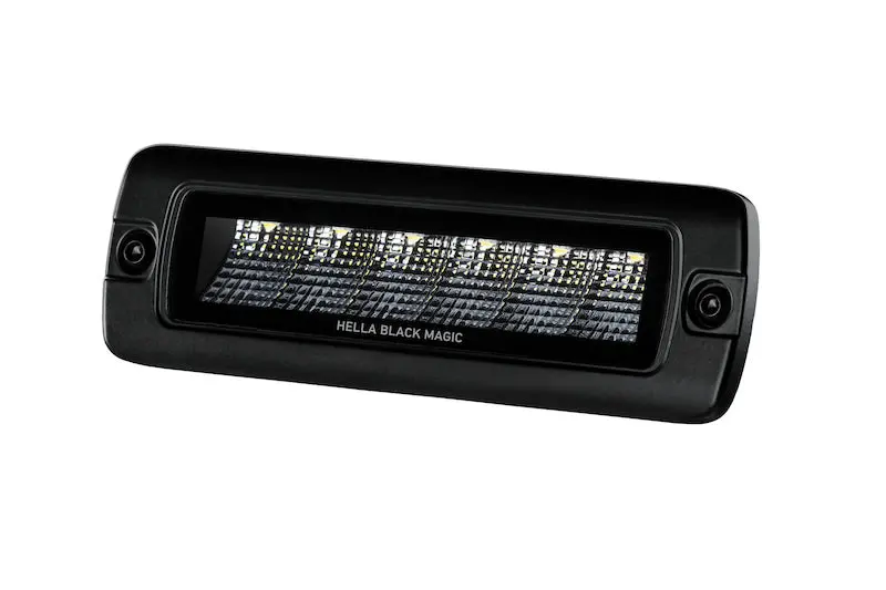 Hella Black Magic 6-Led Flush-Mount Light Bar – Compact Flood Beam Design 1