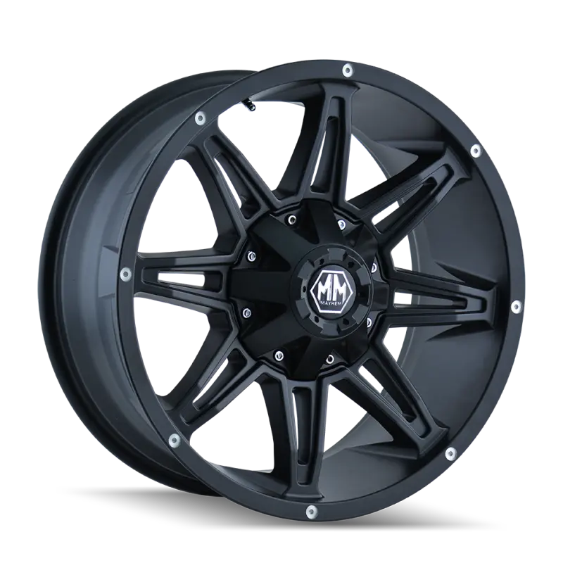 Mayhem Rampage Matte Black Wheel – 22X9.5, 6X135 Bolt Pattern, -6Mm Offset, 106Mm Hub Bore 1