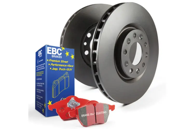 Stage 12 Redstuff Brake Pads & Rk Slotted Rotors Kit 1