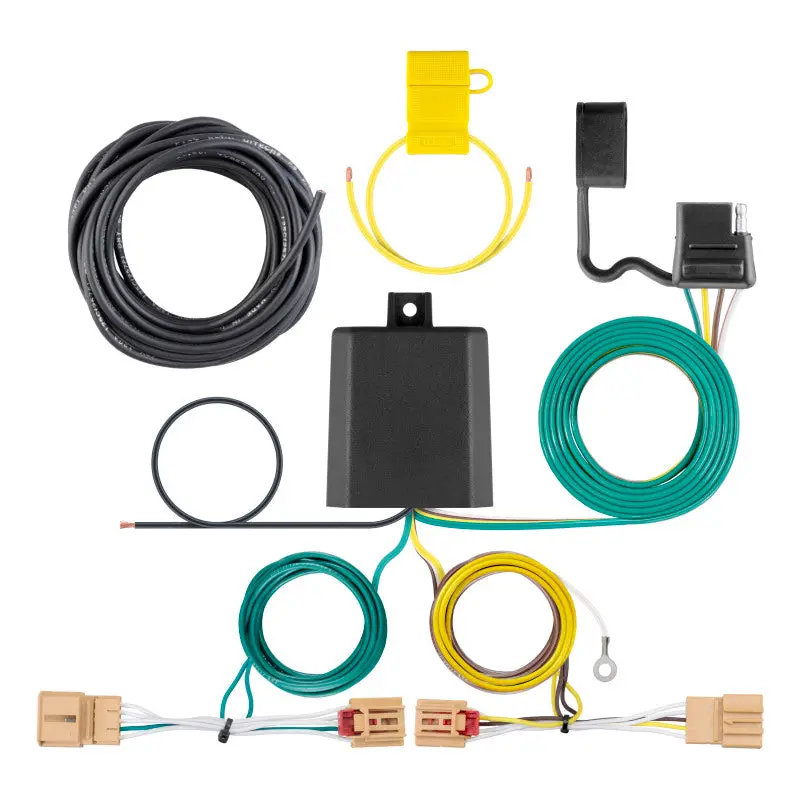 Curt Custom Vehicle Wiring Harness For 2018–2019 Volkswagen Tiguan — 4-Way Flat Trailer Connector 1
