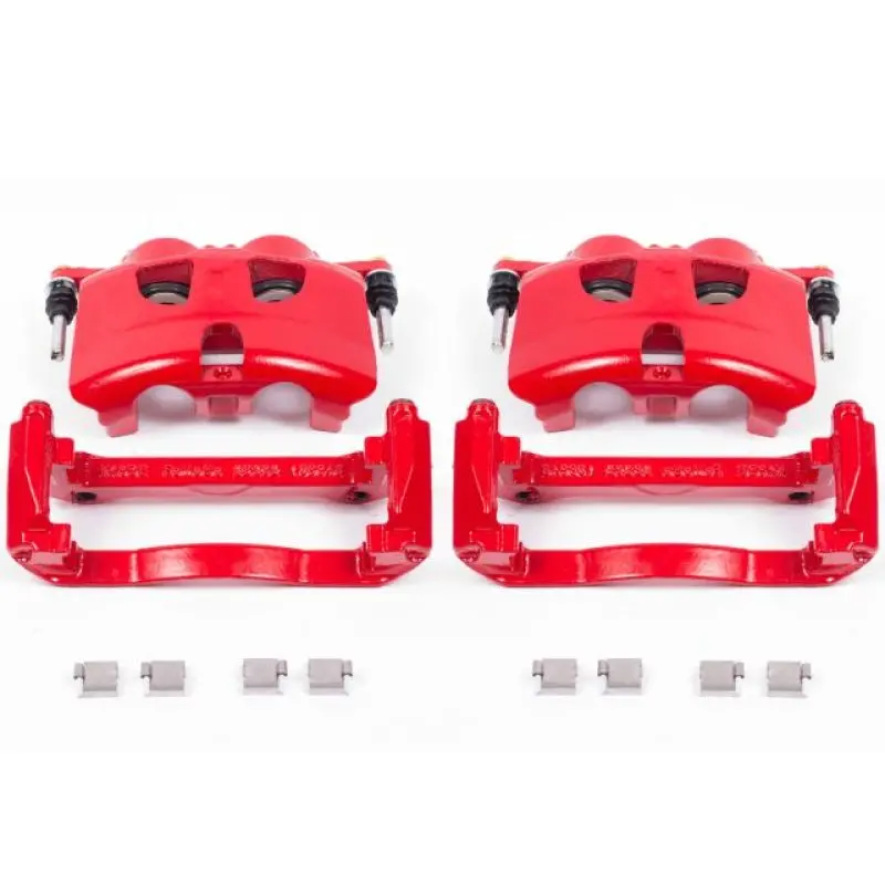 Power Stop Red Front Caliper Upgrade Kit — Includes Brackets For 2012–2019 Ford F-150 (Pair) 1